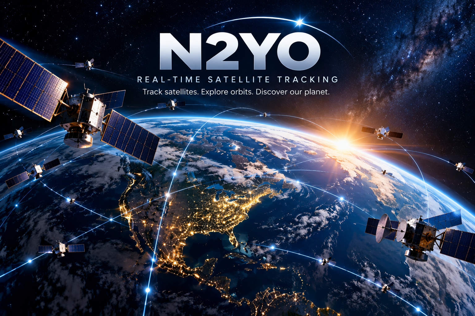 N2YO real-time satellite tracking over Earth
